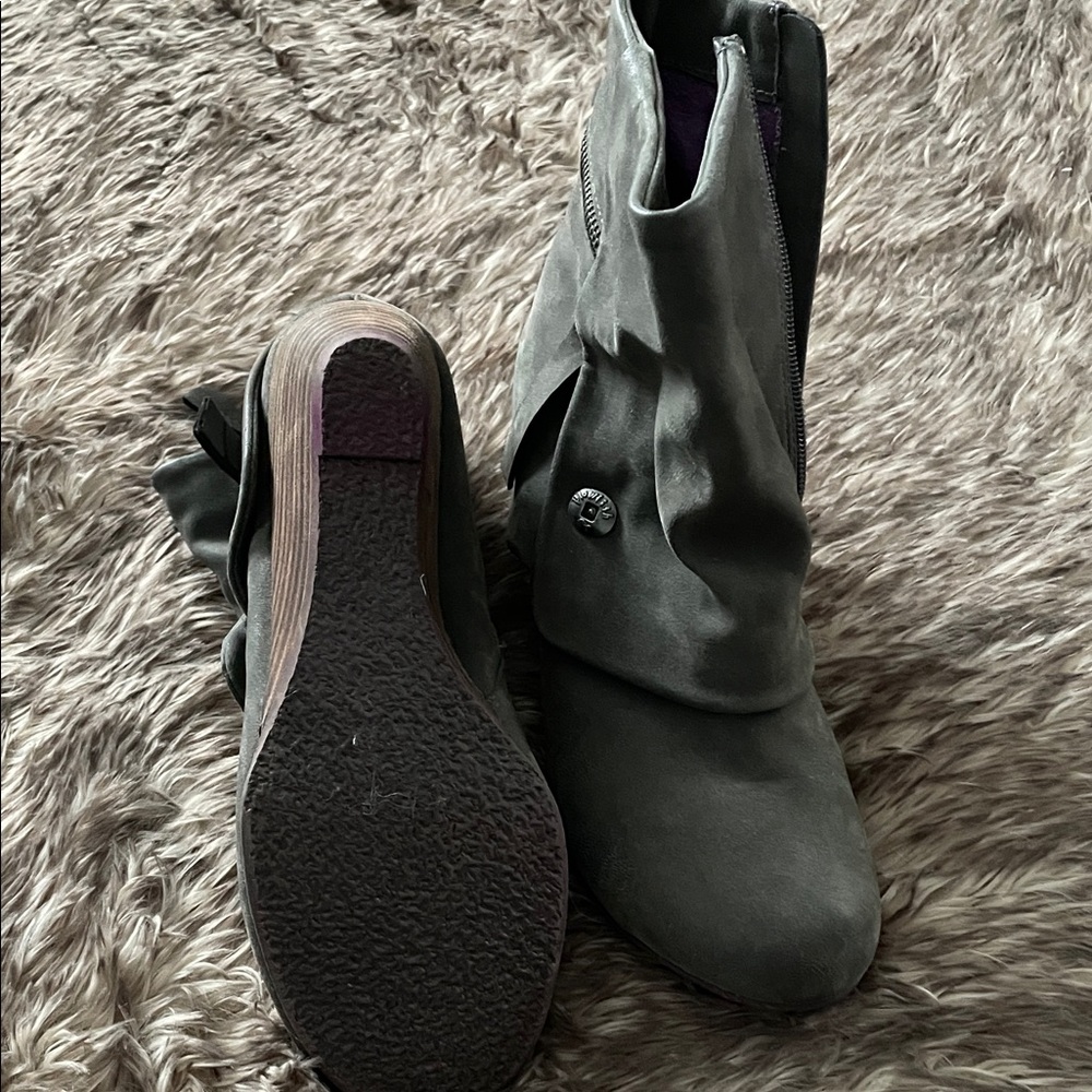 Blowfish Gray Ankle Boots - Picture 3 of 4